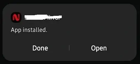 App Installed Screenshot